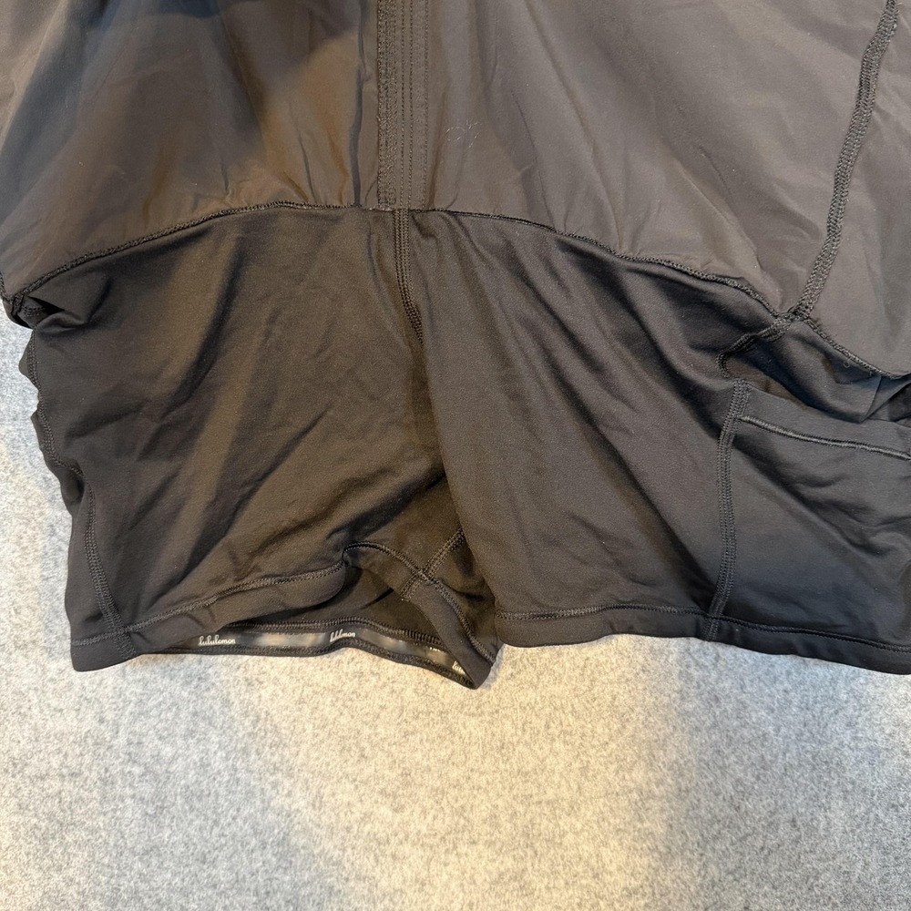 Lululemon Skort Womens 8 Black Athletic Running Built In Shorts Pockets Tennis - Picture 3 of 6